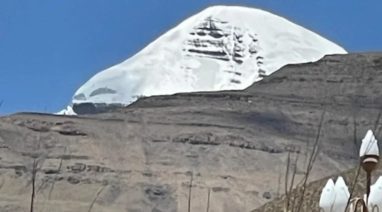 Snowy view of Mount Kailash