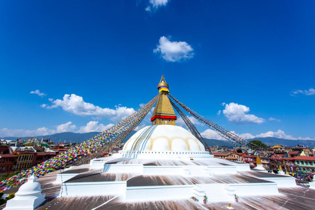 boudhanath stupa also bodhnath kathmandu nepal