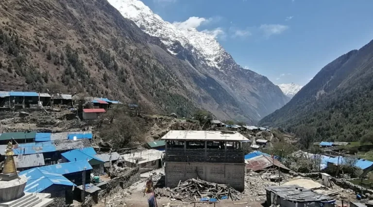 Majestic view of Manaslu region of Nepal