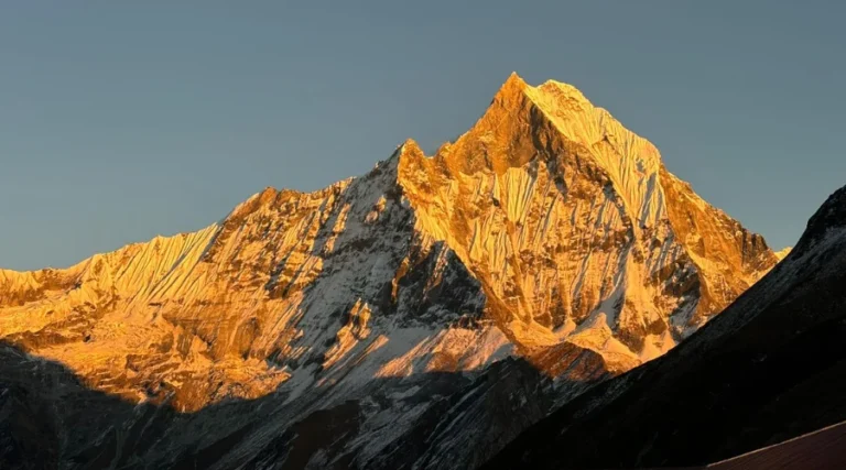 Mt. Machhapuchhare seen from Annapurna Base Camp