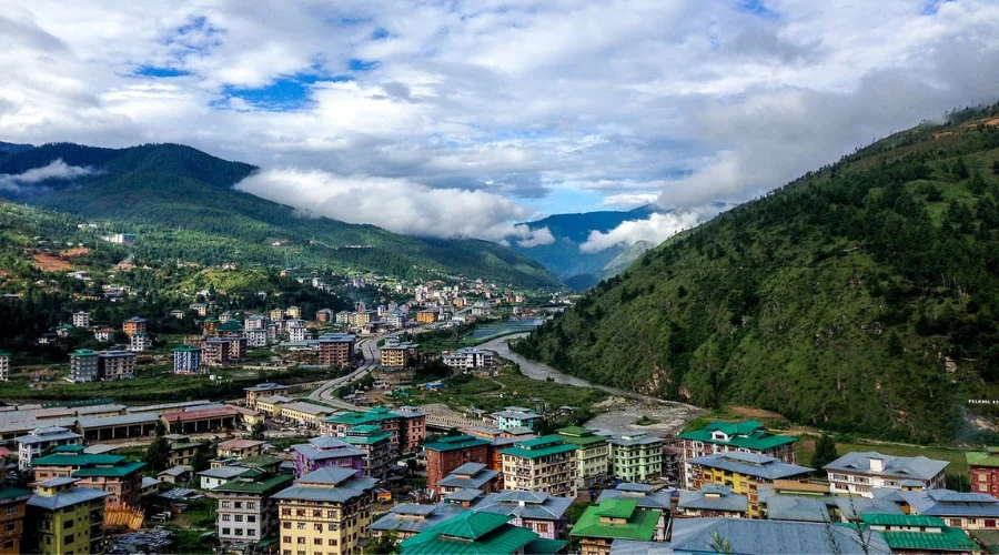 Beautiful Town in Bhutan