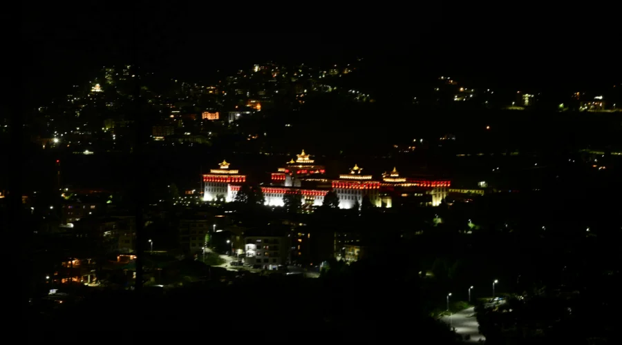 Night view of Thimpu