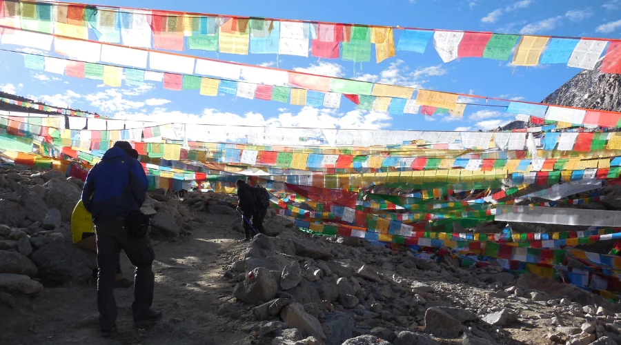 Prayer flags at Kailash Yatra