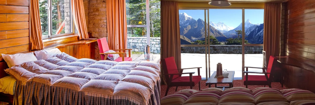 Hot shower electricity and charging at EBC Trek