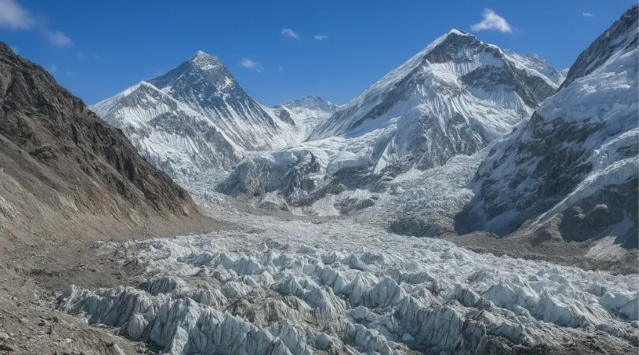 Inside the Khumbu Glacier: Everest’s Most Dangerous Icefall 1 Khumbu Glacier along the Everest base Camp