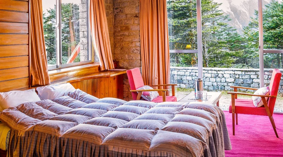 Everest Base Camp Trek Electricity, Charging & Hot Showers 1 Warm and cozy teahouses at Everest Base Camp Trek