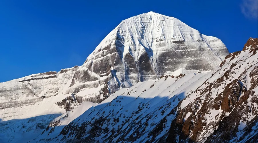 Mount Kailash covered in snow